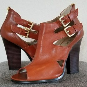 Guess open toe booties